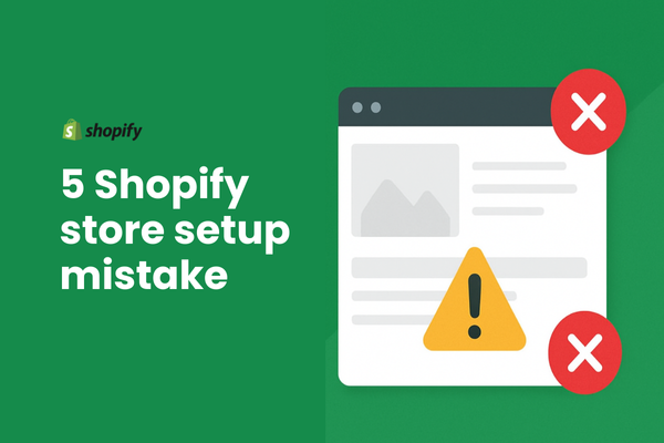 Shopify store setup mistakes